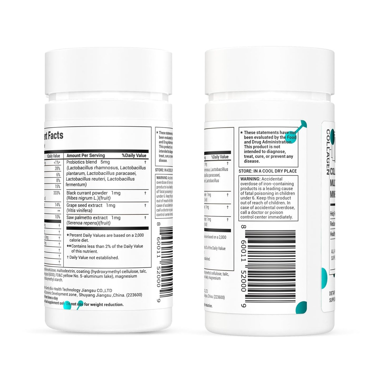 Collagen,Vitamin&Mineral,ContainsVitamin D3,VitaminC, Probiotics,Vitamin E,Vitamin B &Multivitamin Healthcare Edible 60 Count