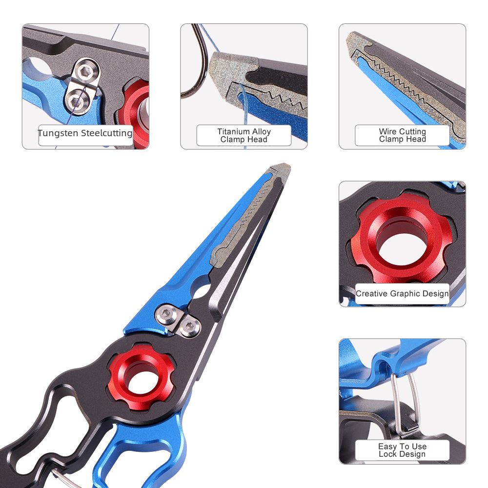 High-Precision Saltwater Fishing Pliers with Lock