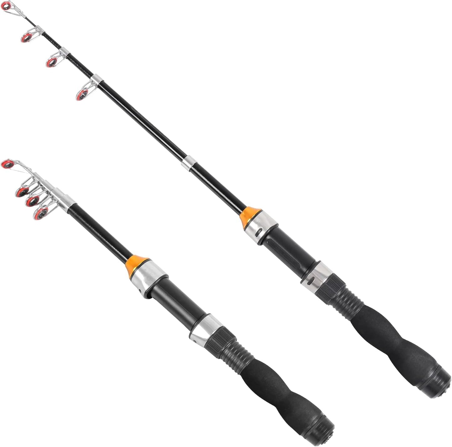 Telescopic Fishing Rod Collapsible Fishing Rod Small Extendable Fishing Rod for Saltwater and Freshwater Lightweight and Compact Design 3.2 Feet