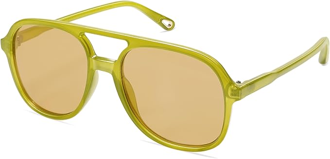 SOJOS Retro Polarized Aviator Sunglasses Womens Mens Classic 70s 80s Vintage Trendy Square Aviators SJ2174