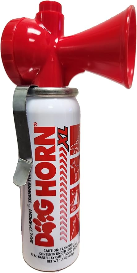 Dog Horn XL – The Original Air Horn for Dogs! Stop Attacks! Scare Coyotes Bear & Wild Animals! Effective Training Tool & Outdoor Safety Alarm for Hiking, Biking, Camping, Boating, & More!