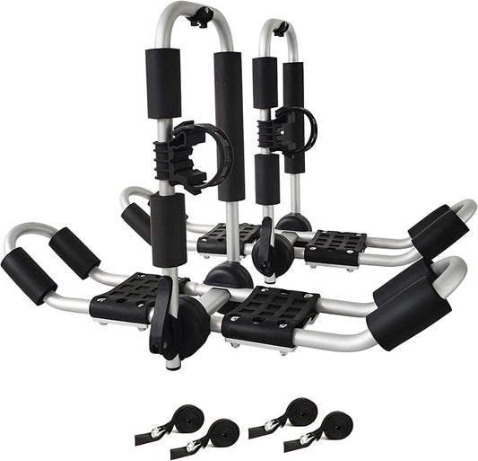 J-Style 4-in-1 Roof Rack - Kayak, Canoe, Surfboard & Ski Board Carriers for SUV & Car