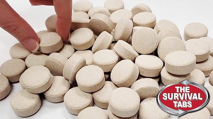 Survival Tabs 60-Day 720 Tabs Emergency Food Replacement, 25-Year Shelf Life Non-GMO Gluten-Free Survival Tablets for Disaster, Camping, Hiking Emergency Preparedness