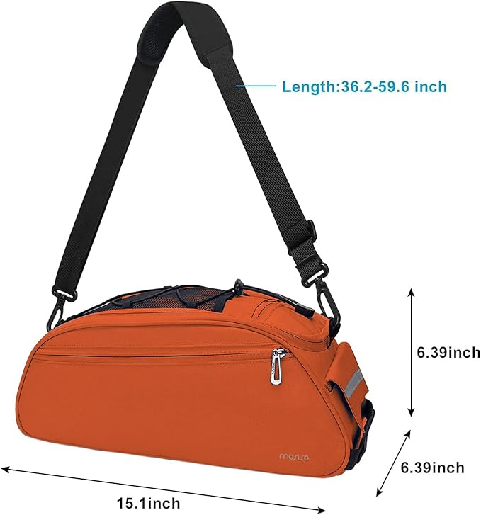 MOSISO Bike Rack Bag, Waterproof Bicycle Trunk Pannier Rear Seat Pouch Cycling Bike Carrier Backseat Storage Luggage Saddle Shoulder Bag