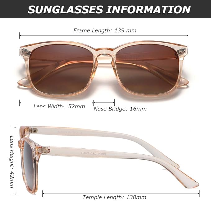 DUSHINE Polarized Sunglasses for Women Classic Retro Style UV400 Protection