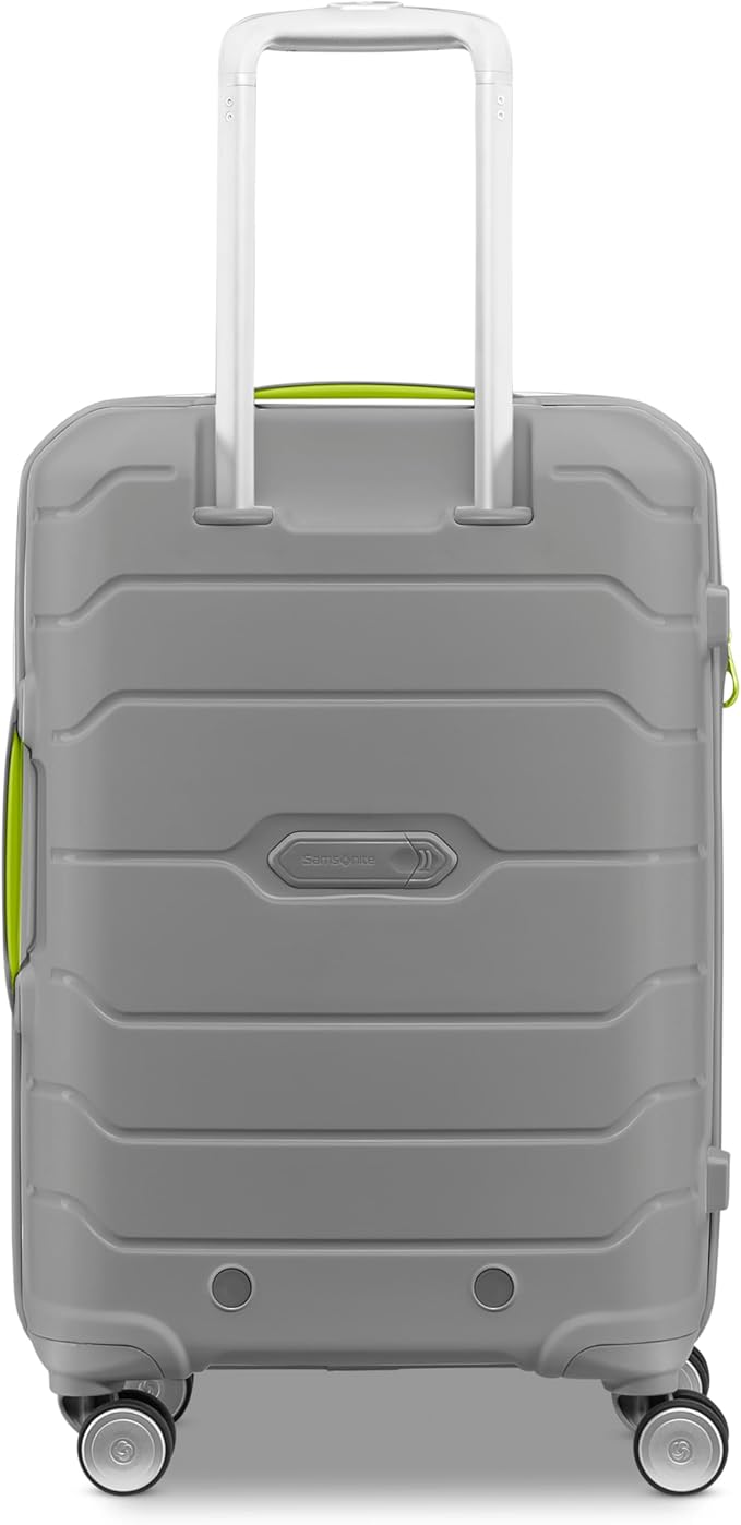 Samsonite Freeform 2ピース荷物セット - 機内持ち込み＆大型受託手荷物 デュアルスピナーホイール - 丈夫なポリプロピレン製ハードシェル - TSAロック、航空会社承認 - 拡張可能なハードシェル - ホワイト/グレー