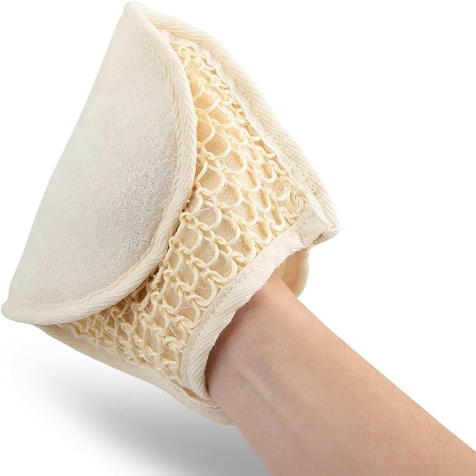Jeffers Equine Double Sided Sisal & Microfiber Face Mitt for Horses – Horse Grooming Mitt, Horse Care Tool, Barn & Stable Grooming, Sensitive Areas, Exfoliating, Polishing, Cleaning -8" L x 6" W