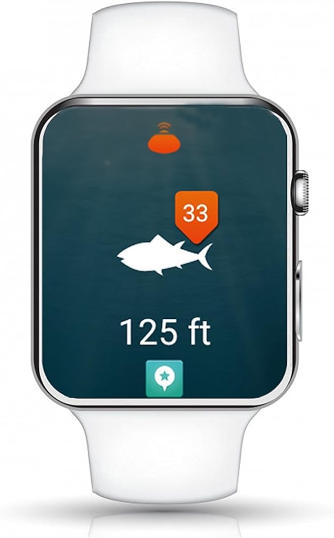 Reelsonar iBobber portable wireless bluetooth fish finder depth finder with depth range of 135 feet 10+ hrs battery life with IOS & Android App Wireless and Watch App