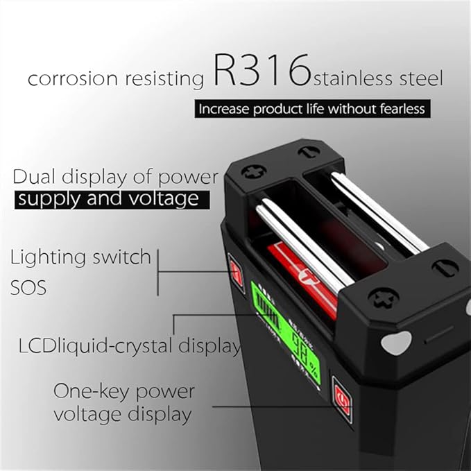 14.8V20000mAh Rechargeable Aluminum Alloy case Lithium Battery, Suitable for Ocean Fishing Boats and Electric reels. Compatible with Daiwa Shimano Electric Cord Reels.