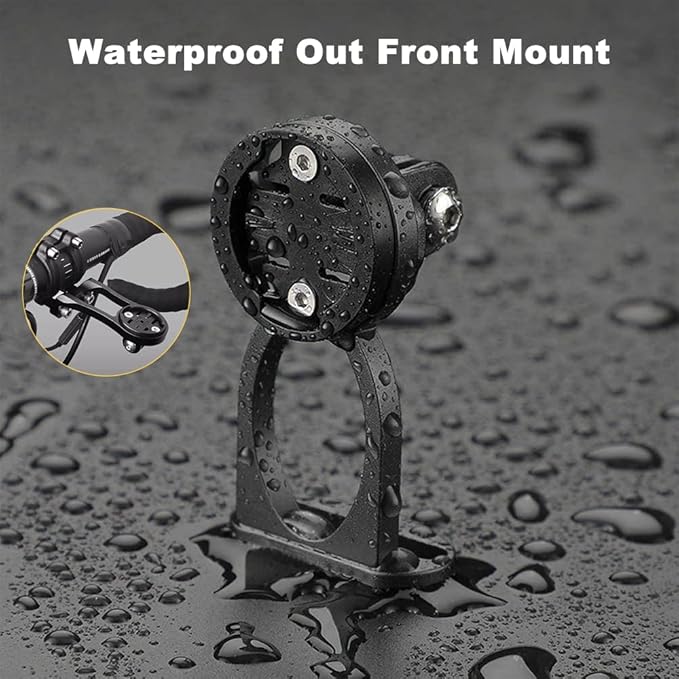 Out Front Combo Extended Mount for Garmin Edge, Cycling Handlebar Stem Mount Compatible with Garmin Cateye Bryton GoPro GPS or Cameras, Black