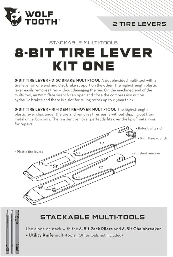 Wolf Tooth 8-Bit Tire Lever Kit One