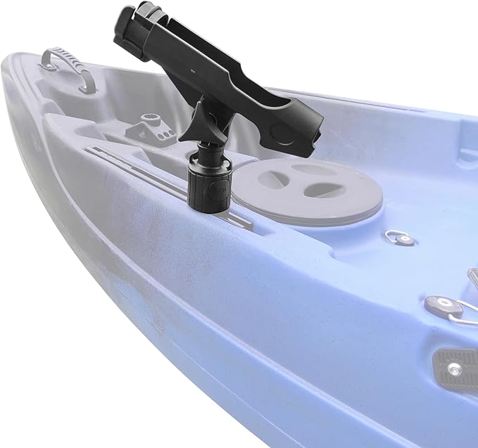 Kayak Fishing Rod Holder , Fishing Boat Rods Holder with T-Shaped Screw, 360° Adjustable Kayak Fishing Pole Holder Mounted Track or Kayak,