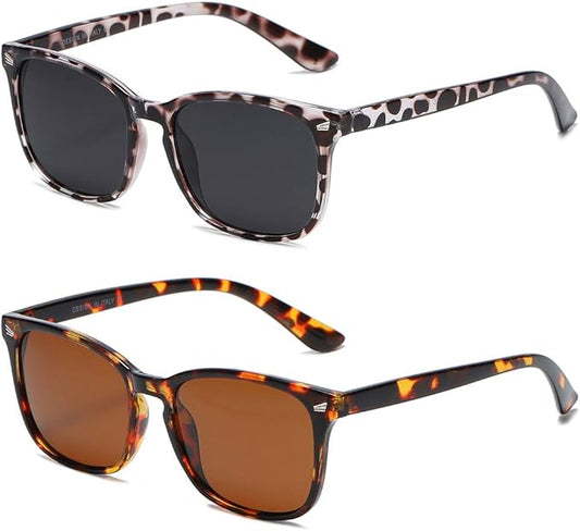DUSHINE 偏光サングラス レディース クラシックレトロスタイル UV400保護