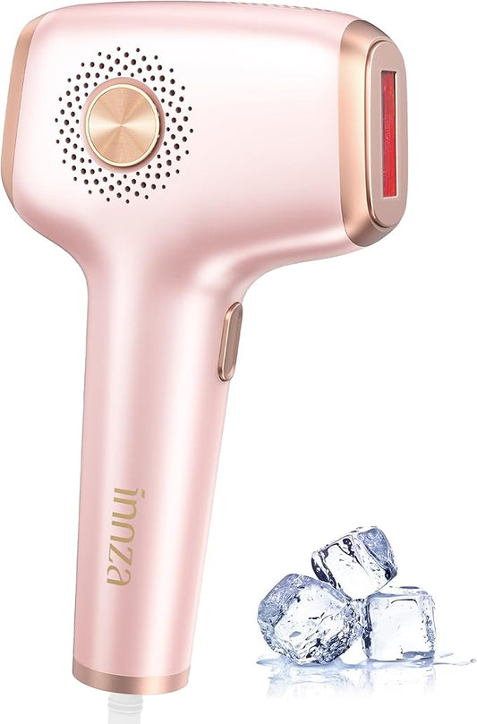 INNZA IPL Hair Removal with Ice Cooling Care Function for Women,Long-Lasting Results,999,999 Flashes Painless IPL Hair Remover, Hair Removal Device for Armpits Legs Arms Bikini Line, Corded