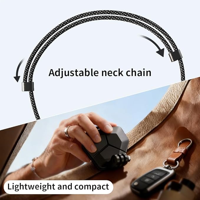 Magnetic Action Camera Chest Mount, Magnetic Neck Mount + Adjustable Neck Strap Lanyard Compatible with GoPro Hero 13/12/11/10/9/8 Black, DJI Action 6/5 Pro/4/3/2, AKASO, Insta360 and More