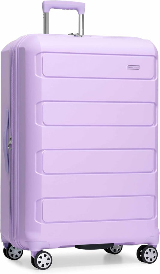 Traveler's Choice Pagosa Hardshell Expandable Luggage with Spinner Wheels, Lavender, 30-Inch Large