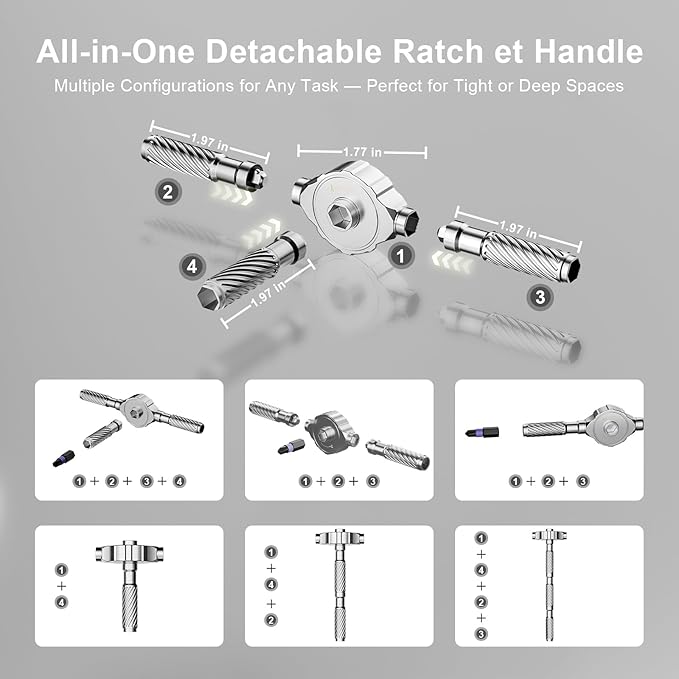 40 in 1 Magnetic Screwdriver Set - Portable Ratcheting Screwdriver Set with Storage Case,S2 Steel Multi Bit Magnetic Drive Set,DIY Detachable Precision Repair Tool Kit for Home & Professional Use
