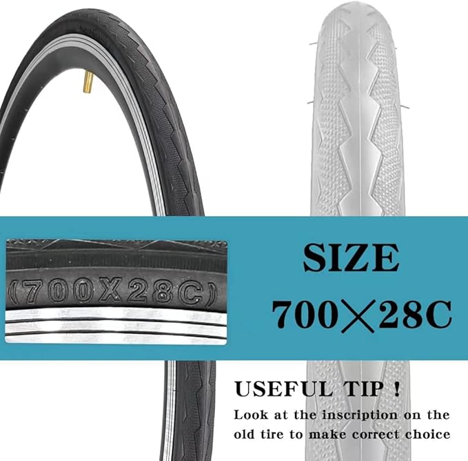 1 or 2 Pack 700X23C/25C/28C/35C Road Bike Tires with or Without 2 Inner Tubes Presta Valve and 2 levers for City Commuter Road Pavement Garden Trail Bike Tires