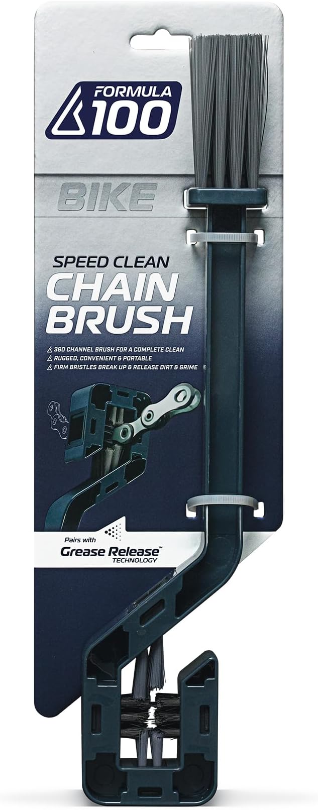 Speed Clean Chain + Drivetrain Brush – Deep Cleaning for Bicycles – Firm Bristles, Dual Brush, Comprehensive Clean