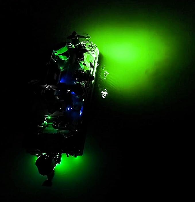 New Underwater Dock Fishing Light 110V with Extra Long 50ft Cord, 7500 Lumens, Made in Texas