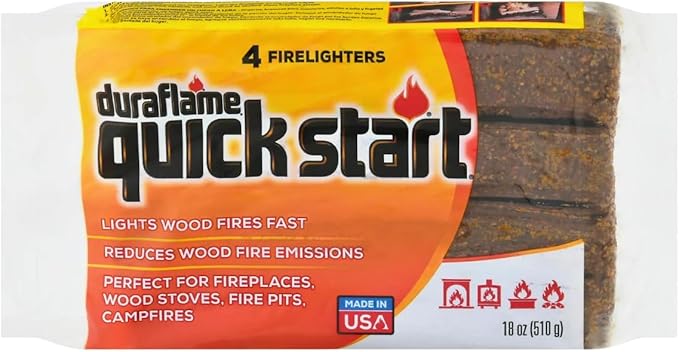 Duraflame Quick Start Firelighters – 40 Count Case | Instant, Clean & Reliable Fire Starting for Fireplaces, Grills, Fire Pits & Camping Adventures