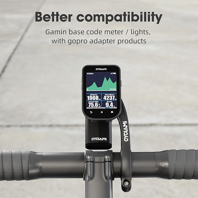 Out Front Mount Compatible with Garmin Edge GPS Bike Computer, XOSS G/G+, iGPSPORT Cycling Handlebar 1.25’’-1.5’’/ 31.8-35mm (S2)