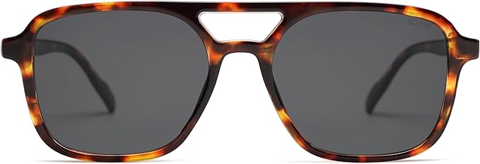 SOJOS Retro Aviator Sunglasses for Women Men,Trendy Rectangle Womens Mens Shades Sun Glasses SJ2202