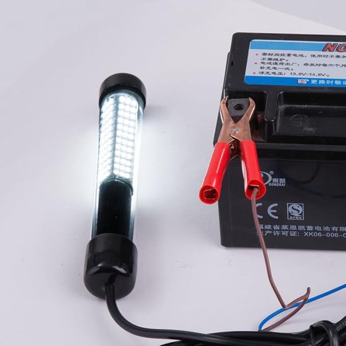 SAMDO IP68 12V LED Underwater Fishing Light 1080 Lumens Fish Attracting Light, Night Fishing Light 10.8W