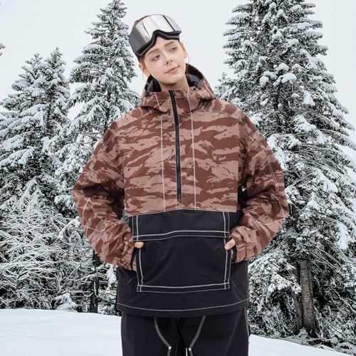 SNOWVERB Loose Fit Snowboard Insulated Ski Jacket Snow Coat for Mens Womens