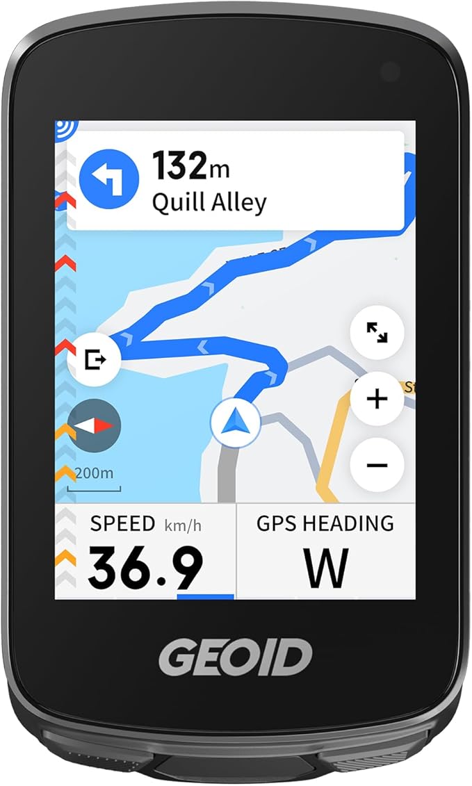 GEOID CC700 Pro 2.8" Color Touchscreen GPS Bike/Cycling Computer, Map Navigation with Re-Route Planning, WiFi Auto-Sync, ANT+/Bluetooth, Message Notification, IPX7 Waterproof, Free Indoor Training