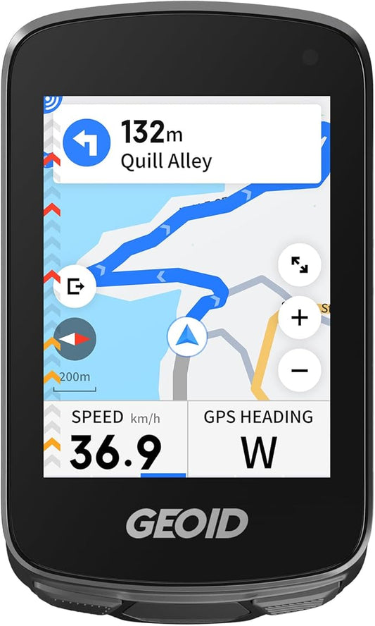 GEOID CC700 Pro 2.8" Color Touchscreen GPS Bike/Cycling Computer, Map Navigation with Re-Route Planning, WiFi Auto-Sync, ANT+/Bluetooth, Message Notification, IPX7 Waterproof, Free Indoor Training