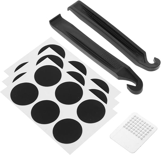 Totority Bike Tire Repair Kit with 18 Heavy Duty Patches 2 Tire Levers and 1 Scraper Tubeless Patch Kit for Mountain Bike and Bicycle Tube Maintenance