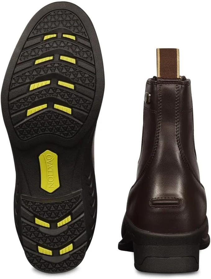 Ovation Women's Lightweight Stylish Equestrian Horse Riding Ankle Length Synthetic Vega Leather Quantum Zip Paddock Boots