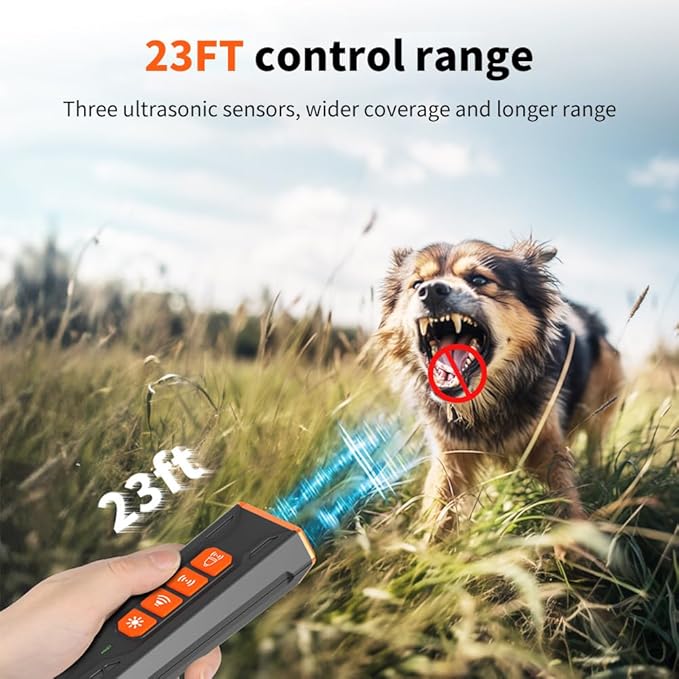 2025 Upgraded Dog Bark Deterrent Device - Anti Barking Devices for Dogs, Indoor Outdoor Use Rechargeable, Safe for Dogs & Humans, Portable No More Barks Ultrasonic Dog Training Device