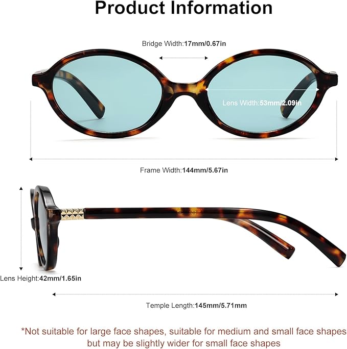 Retro Oval Sunglasses for Women Vintage 90s Y2K Trendy Designer Sun Glasses