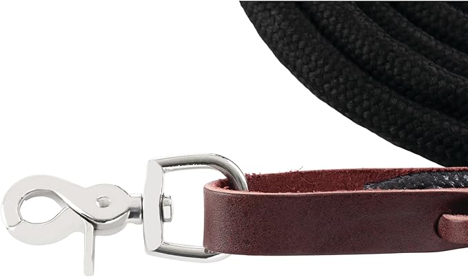 Weaver Leather EcoLuxe Round Trail Rein, 1/2" W x 10' L, Black