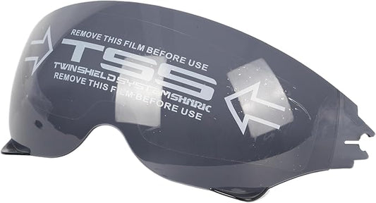Yesmotor 3/4 Helmet Visors, Model 818-Visors Easy Replacement & High Definition Half Helmet Visor Attachment（Smoke）