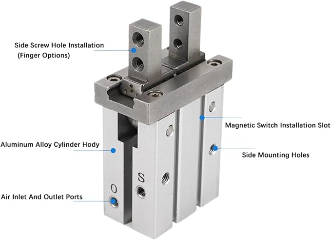 MHZ2 Parallel Pneumatic Finger Gripper Aluminium Clamp Cylinder(MHZ2-16D3)