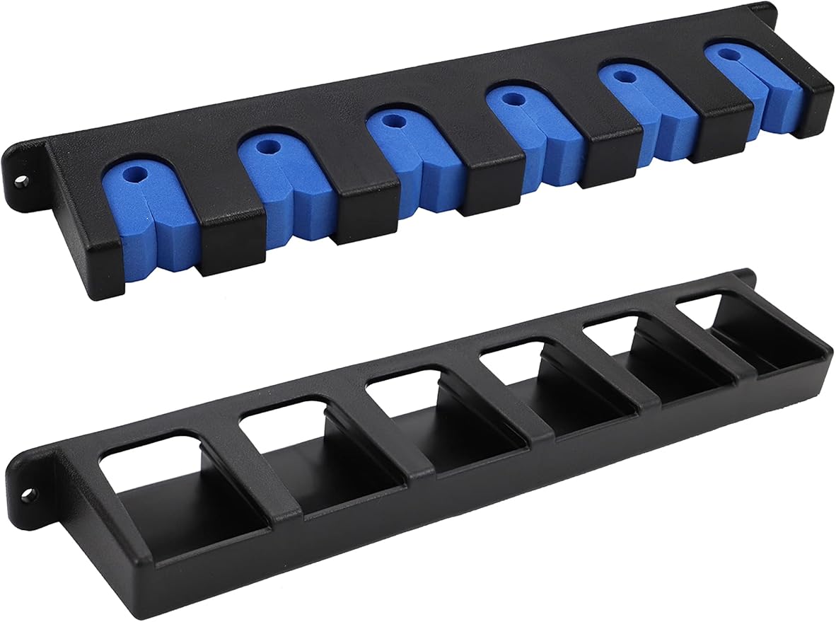 Horizontal Fishing Rod Rack Holders Wall-mounted Fish Pole Holder for Garage & Boat 6-Rod Storage Racks -1 Pair Rod Holder Rod Holder (1 Pair Vertical Blue)