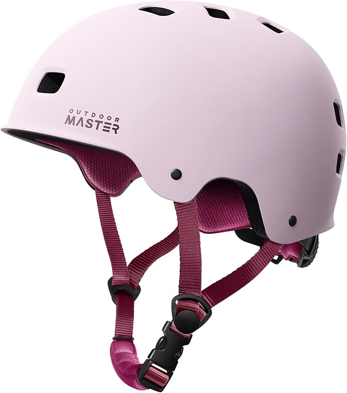OutdoorMaster スケートボード サイクリング ヘルメット - 取り外し可能なインナー2枚 通気性 多用途 スポーツ スクーター ローラースケート インラインスケート ローラーブレード 子供 ユース 大人用