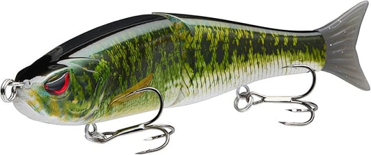 Bassdash SwimShadグライドベイト ジョイントスイムベイト バス パイク サケ マス マスキー 釣りルアー