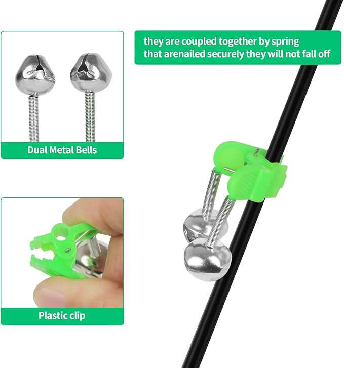 Fishing Rod Holder for Ground: 6pcs Extendable Telescopic Fishing Pole Holders for Bank Ground Sand with 12 Alarm Bells