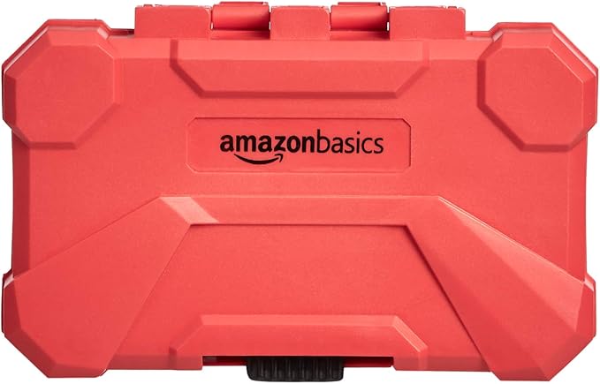 Amazon Basics 42-Piece Impact Screwdriver Bit Set with Phillips, Slotted and Torx Bits, Portable Storage Case
