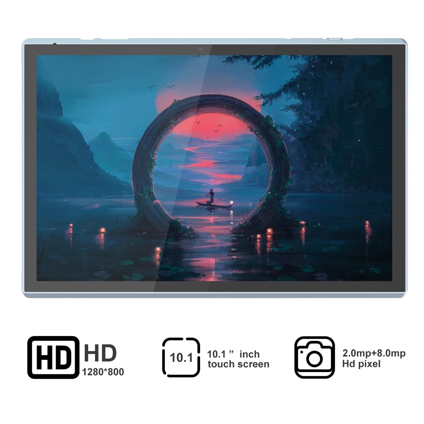 ZZB 10 inch Tablet Android 15 Tablet PC, 10.1" Android Tablets DDR4 8GB RAM 32GB ROM 2MP+8MP Dual Camera 5G WiFi-6 BT Support 1TB Expand 10 in IPS 6000mAh Battery Powerful Performance Tablets (Gray)