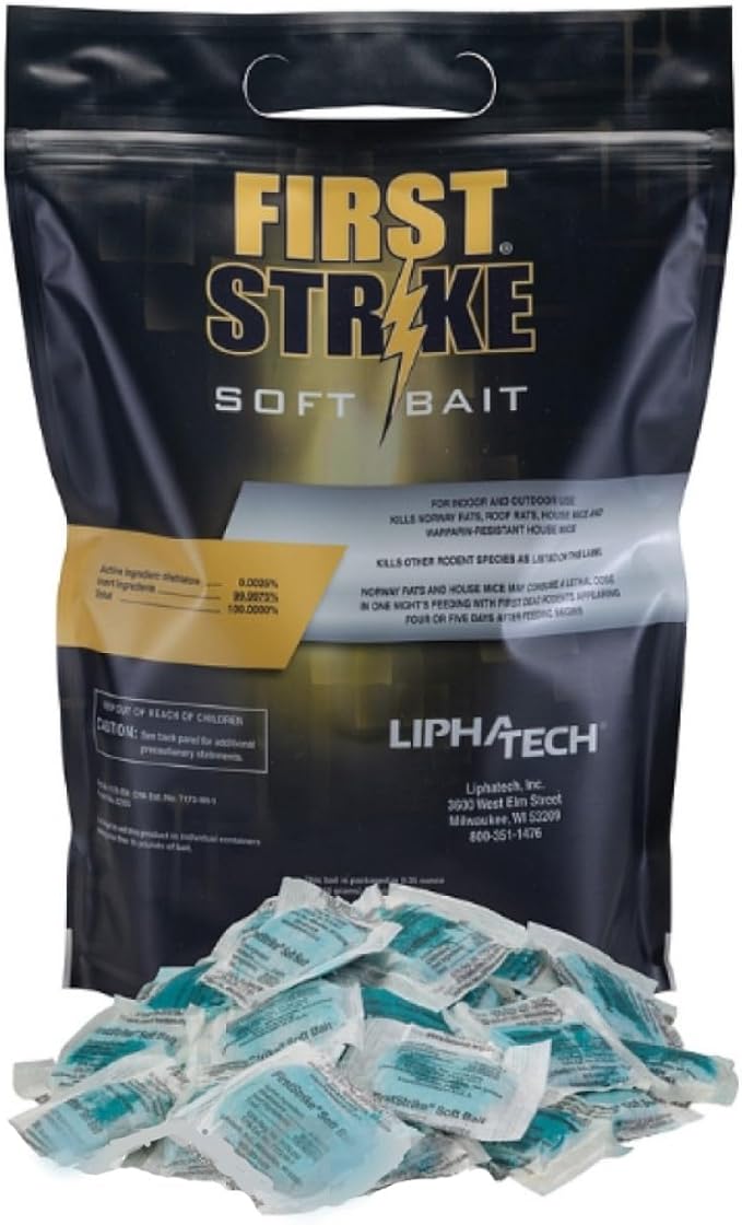 LIPHA TECH FirstStrike殺鼠剤 10g - 4ポンドバッグ (31113)