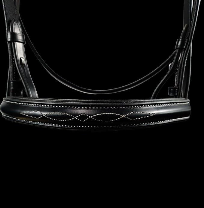 Hunter Bridle - Fancy Stitch with Removable Flash – Anatomical Padded Crown, Classic Hunter Style