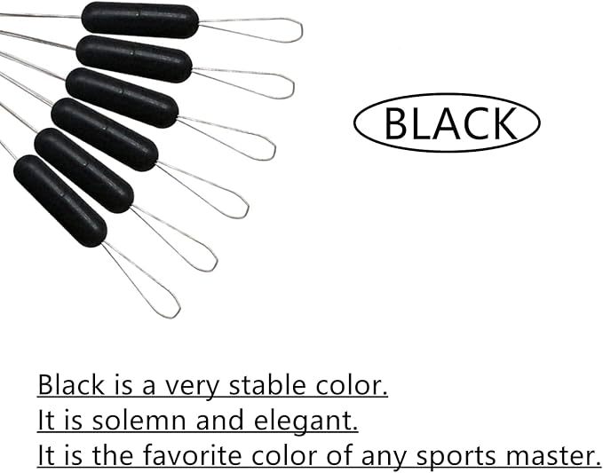 Rubber Fishing Bobber Stopper,6 in 1 Float Sinker Stops,Black Orange & Colorful Oval Cylinder,L M S Float Stop Available