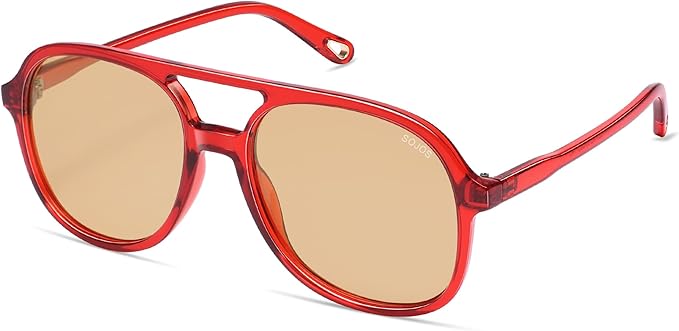 SOJOS Retro Polarized Aviator Sunglasses Womens Mens Classic 70s 80s Vintage Trendy Square Aviators SJ2174