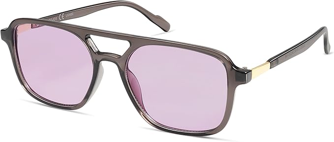SOJOS Retro Aviator Sunglasses for Women Men,Trendy Rectangle Womens Mens Shades Sun Glasses SJ2202