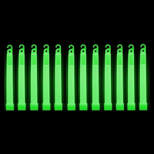Emergency Glow Sticks with 12 Hours Duration, Individually Wrapped Industrial Grade Glowsticks for Survival Gear, Camping Lights, Power Outages and Military Use